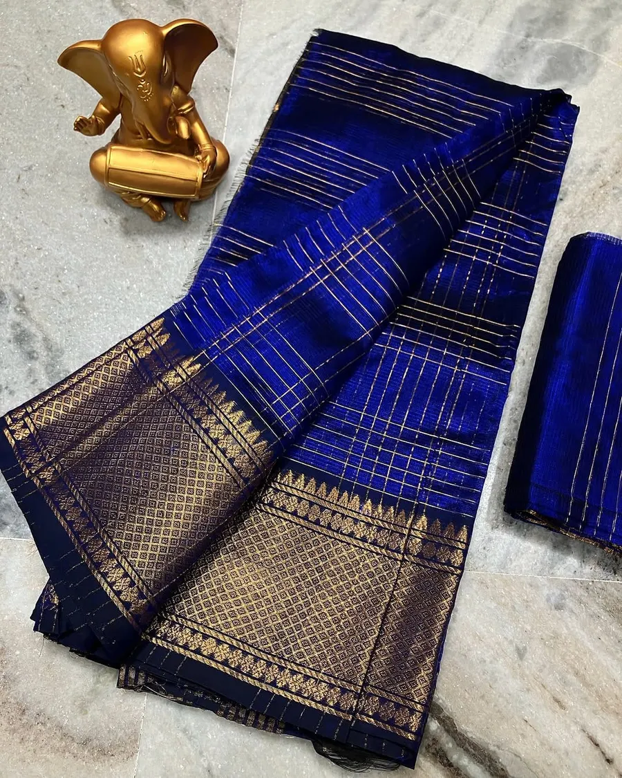 Maheshwari Semi Silk Sarees with Beautiful Weaving Design